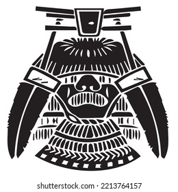 Japanese clan kamon crest symbol. Japanese ancient family stamp symbol. A symbol used to decorate and identify people in family. The icon is isolated on a white background.