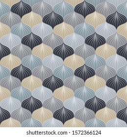 Japanese classic decorative pattern for the background, tile and textiles. Vector. Seamless.