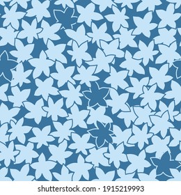 Japanese Classic Leaf Fall Vector Seamless Pattern