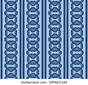 Japanese Classic Ring Chain Vector Seamless Pattern