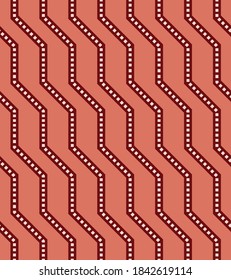 Japanese Classic Zigzag Line Vector Seamless Pattern