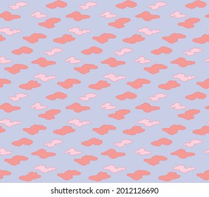 Japanese Cloud Art Vector Seamless Pattern