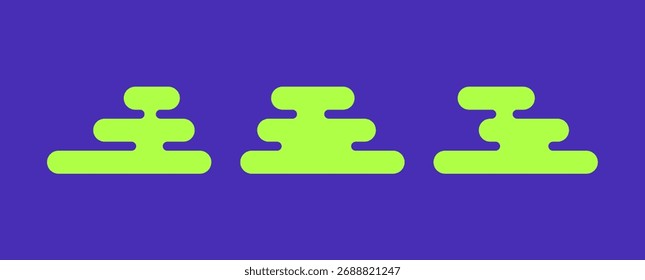 Japanese cloud design vector illustration in simple modern style