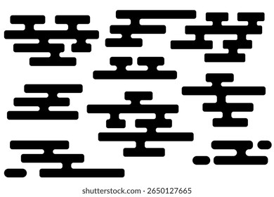 Japanese cloud motif vector illustration