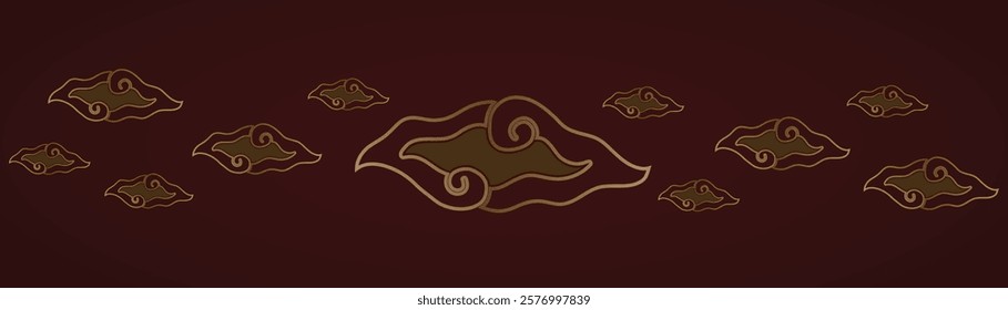 Japanese clouds pattren vector background 