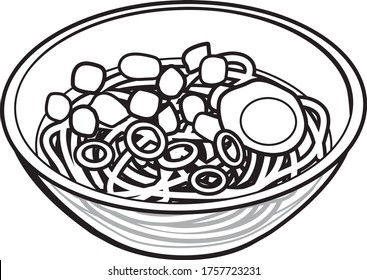 Japanese cold tanuki udon lunch box