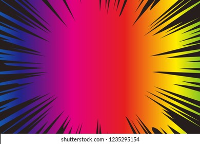 Japanese comic material, effect line, concentration line
