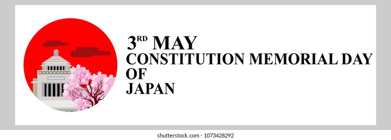 Japanese Constitution Memorial Day Vector Illustration