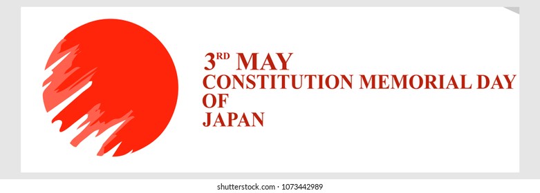 Japanese Constitution Memorial Day Vector Illustration
