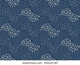 Japanese counterweight basket weave seamless pattern