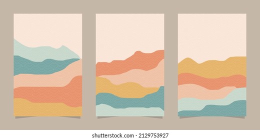 Japanese cover and background pack with wave pattern