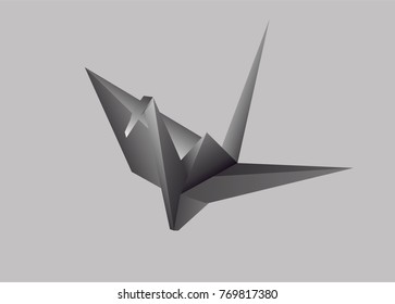 A Japanese crane made of paper