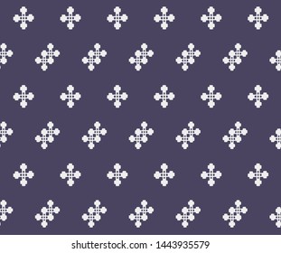 Japanese Cross Flower Seamless Pattern