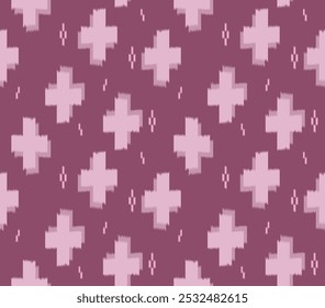 Japanese Cross Shape Motif Vector Seamless Pattern