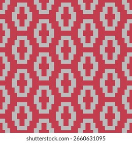 Japanese Cross Shape Motif Vector Seamless Pattern