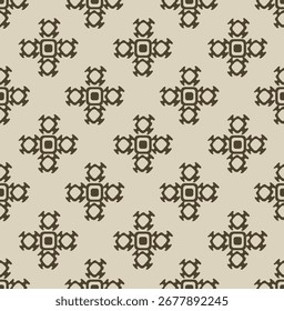 Japanese Cross Shape Motif Vector Seamless Pattern
