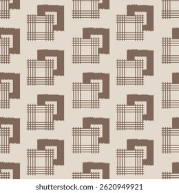 Japanese Cross Square Vector Seamless Pattern