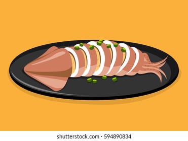 Japanese cuisine: Grilled squid rice