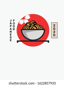 Japanese cuisine restaurant noodle menu cover template
