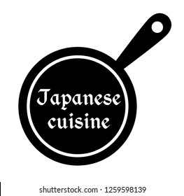 Japanese cuisine stamp on white background. Sticker or label.