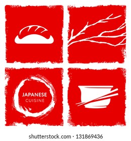 Japanese cuisine theme vector