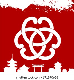 Japanese cultural ornaments. National ornaments of Japan