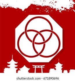 Japanese cultural ornaments. National ornaments of Japan
