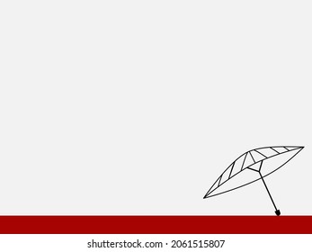 Japanese Culture Day Background.Coming of age day background. Illustration of Wagasa or Japanese traditional umbrella on a white background, and a copy space area. Suitable placed on content with that