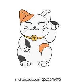 Japanese Culture Doodle Illustration - Cat