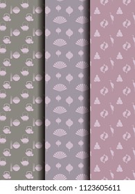 Japanese Culture Seamless Pattern Background, Collection 