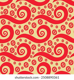 Japanese culture spiral repeating design pattern . sstkbackgrounds .