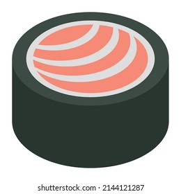 japanese culture sushi roll food icon