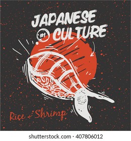 Japanese culture - traditional Japanese Sushi with Shrimp