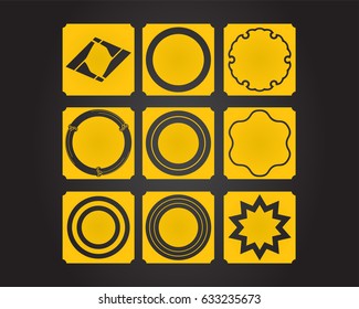 Japanese culture vector symbols