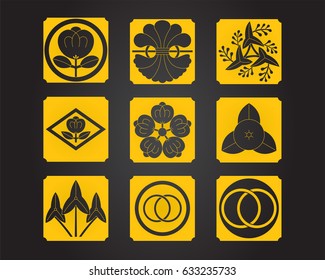 Japanese culture vector symbols