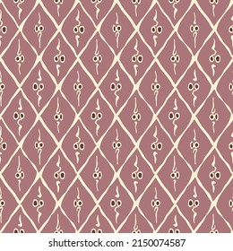 Japanese Curl Motif Diamond Vector Seamless Pattern
