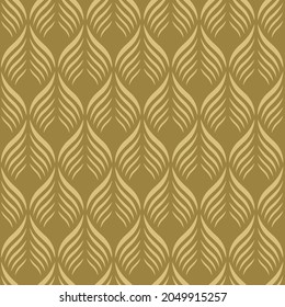 Japanese Curl Zigzag Petal Vector Seamless Pattern