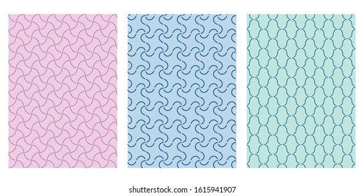 Japanese Curve Net Abstract Vector Background Collection