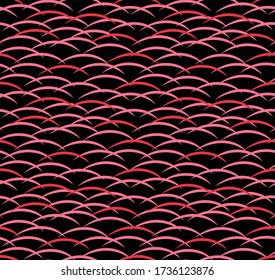 Japanese Curve Wave Vector Seamless Pattern