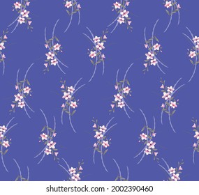 Japanische Cute Bouquet Flow Vektor nahtloses Muster
