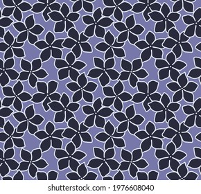 Japanese Cute Cherry Blossom Flower Vector Seamless Pattern