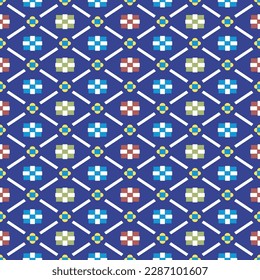 Japanese Cute Diamond Vector Seamless Pattern

