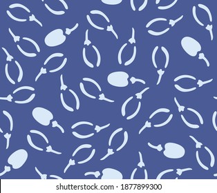 Japanese Cute Flower Bud Vector Seamless Pattern