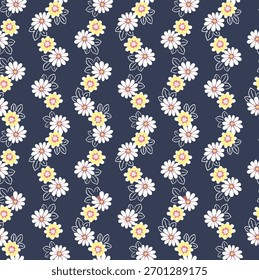 Patrón inconsútil lindo japonés del Vector de la caída de la flor