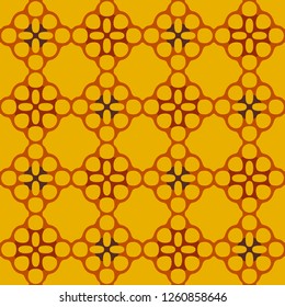 Japanese Cute Golden Flower Pattern