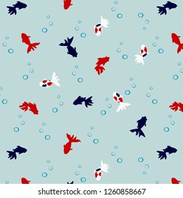 Japanese Cute Goldfish Pattern