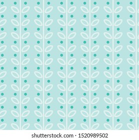 Japanese Cute Leaf Sprout Seamless Pattern
