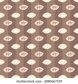 Japanese Cute Leaf Vector Seamless Pattern