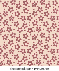 Japanese Cute Plum Blossom Vector Seamless Pattern