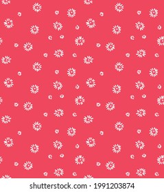 Japanese Cute Small Star Flower Vector Seamless Pattern